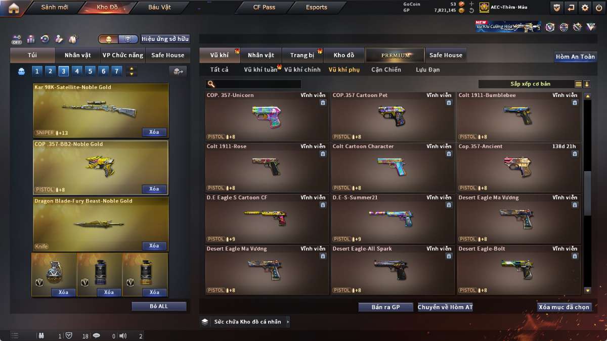 shop acc cf uy tin gia re